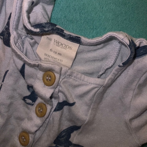 Kate Quinn The Woods Long Sleeve Sparrow Onesie with Peplum _ 6-12 months - Picture 2 of 5